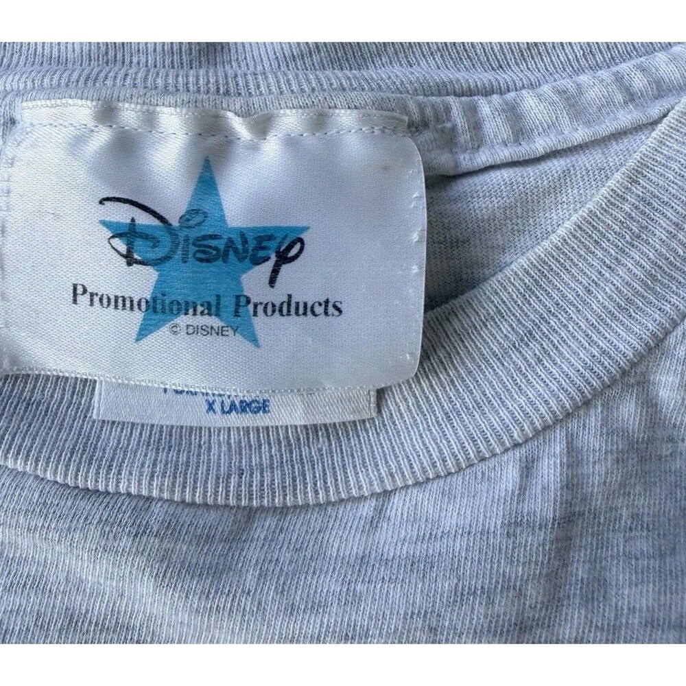 Vintage Disney Mickey Mouse Pocket Tee Mens XL Gray Embroidered Graphic Shirt - Picture 3 of 5